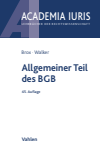 Hans Brox, Wolf-Dietrich Walker - Allgemeiner Teil des BGB